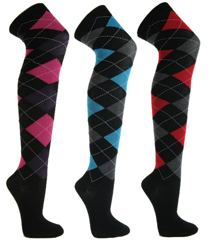 Argyle Over Knee socks for Women