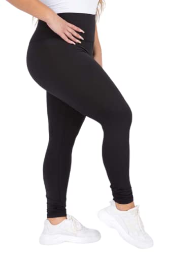YELETE Women's High Rise Casual Leggings, Black (L/XL), (XL/2XL)