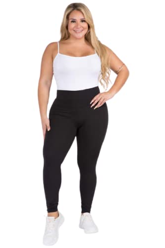 YELETE Women's High Rise Casual Leggings, Black (L/XL), (XL/2XL)