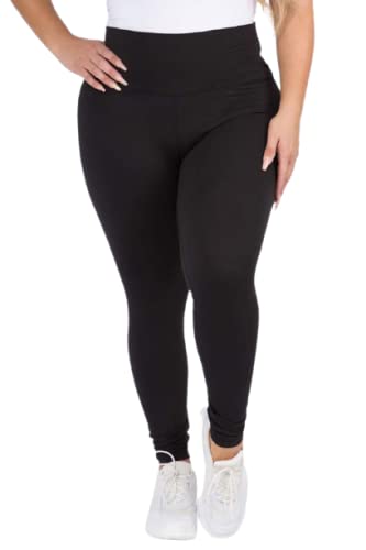 YELETE Women's High Rise Casual Leggings, Black (L/XL), (XL/2XL)