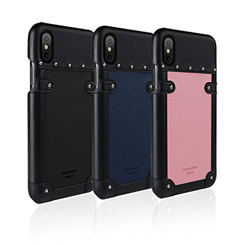 JTLEGEND Heritage Collection iPhone Stylish Le Coffret Cowhide Leather Back Case for Apple iPhone X