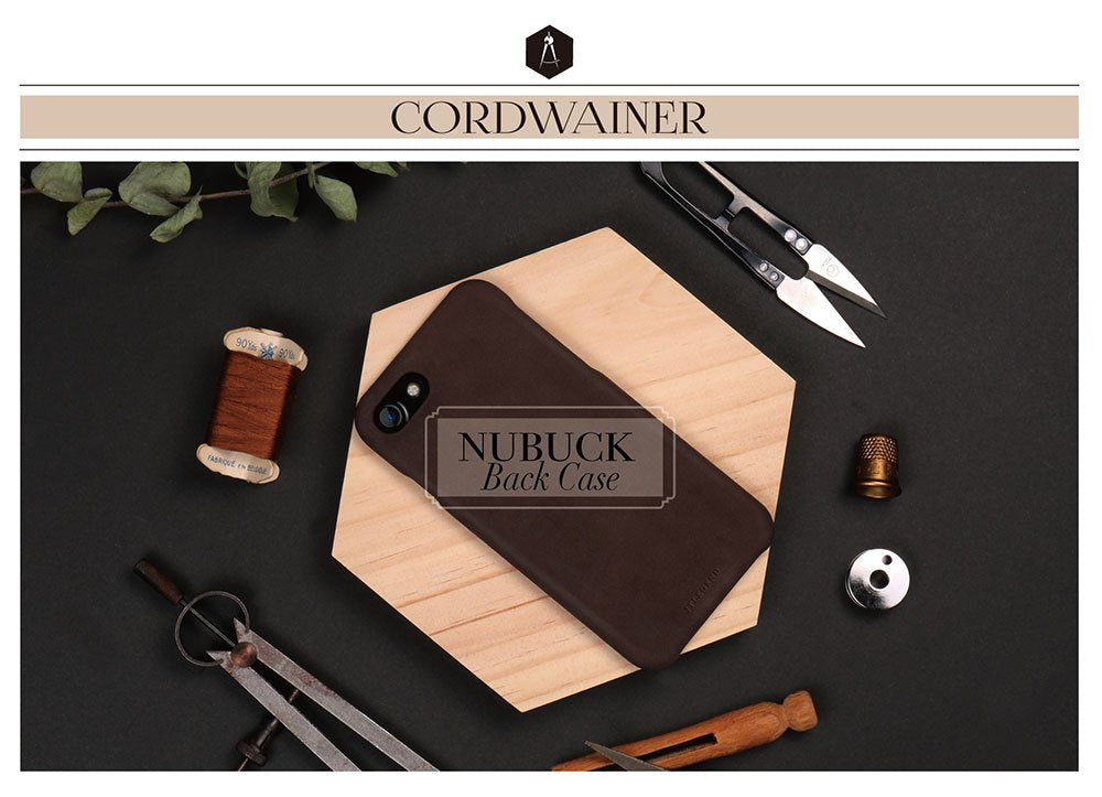 JTLEGEND iPhone X Cordwainer Classic Nubuck Leather Back Case for Apple iPhone X