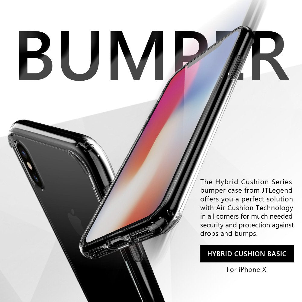 JTLEGEND iPhone X Ultra Hybrid Cushion Basic Case and Hybrid Drop Protection for Apple iPhone X
