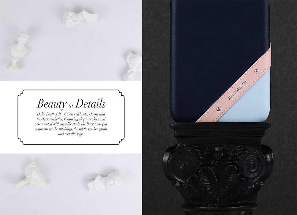 JTLEGEND Exquisite Fashionable Style iPhone Dolce Cowhide Leather Back Case for Apple iPhone X