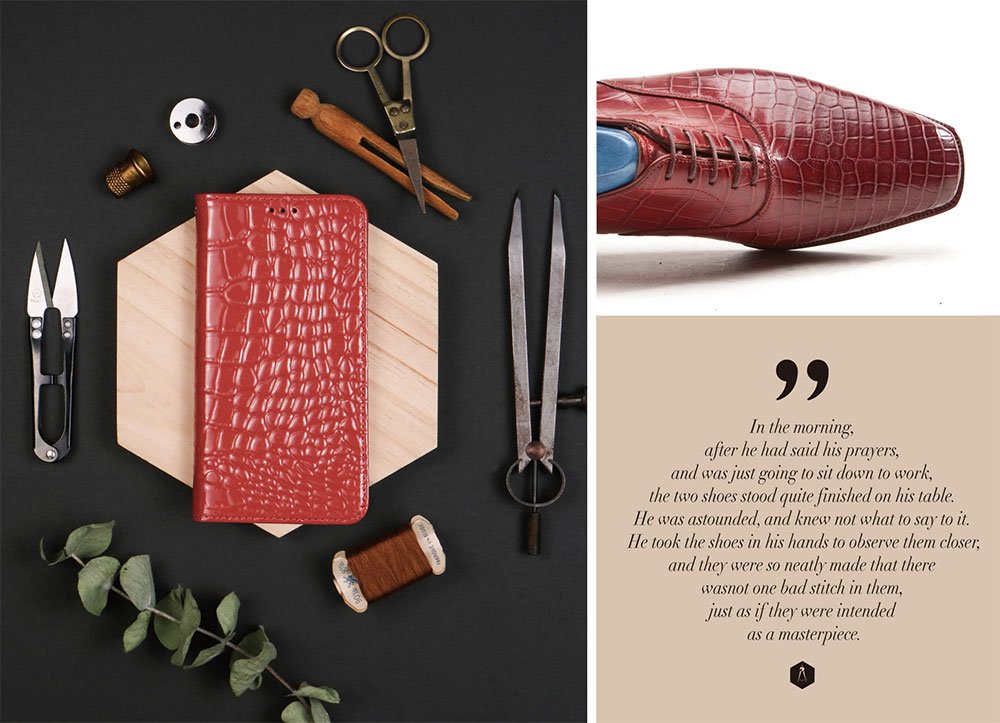 JTLEGEND iPhone X Perle Cowhide Genuine Leather Flip Wallet case for Apple iPhone X, 3 Protective Credit Card Slots