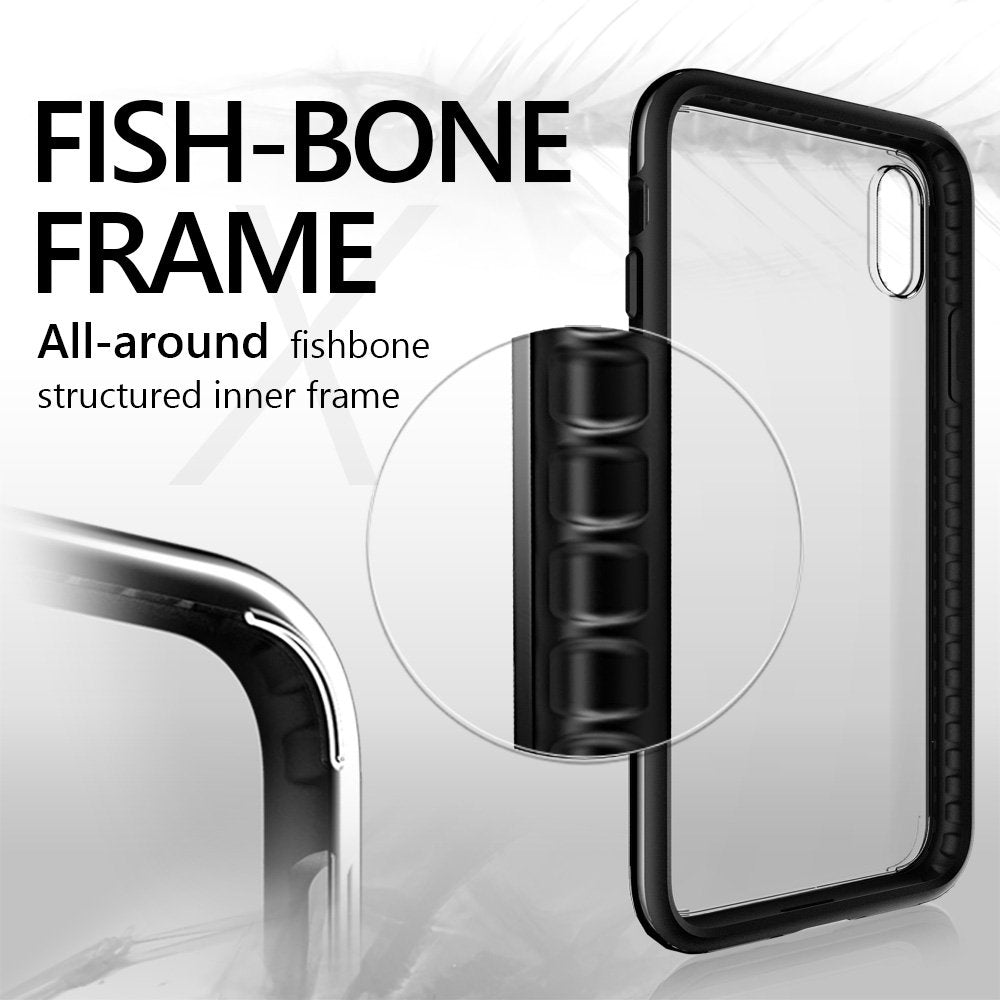 JTLEGEND iPhone X Case Hybrid Air Cushion Protection Technology for Apple iPhone X