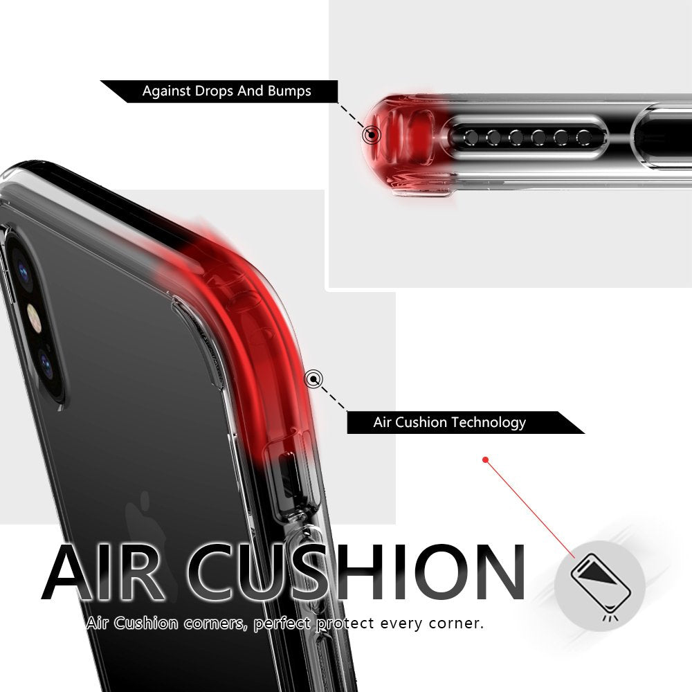 JTLEGEND iPhone X Ultra Hybrid Cushion Basic Case and Hybrid Drop Protection for Apple iPhone X