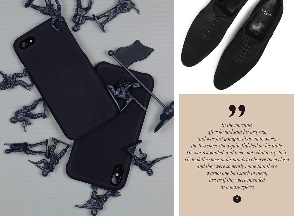 JTLEGEND iPhone X Cordwainer Classic Nubuck Leather Back Case for Apple iPhone X