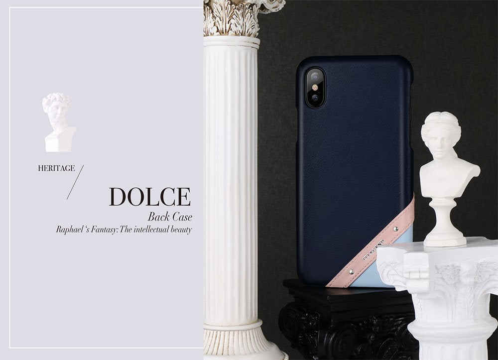 JTLEGEND Exquisite Fashionable Style iPhone Dolce Cowhide Leather Back Case for Apple iPhone X