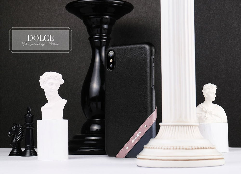 JTLEGEND Exquisite Fashionable Style iPhone Dolce Cowhide Leather Back Case for Apple iPhone X