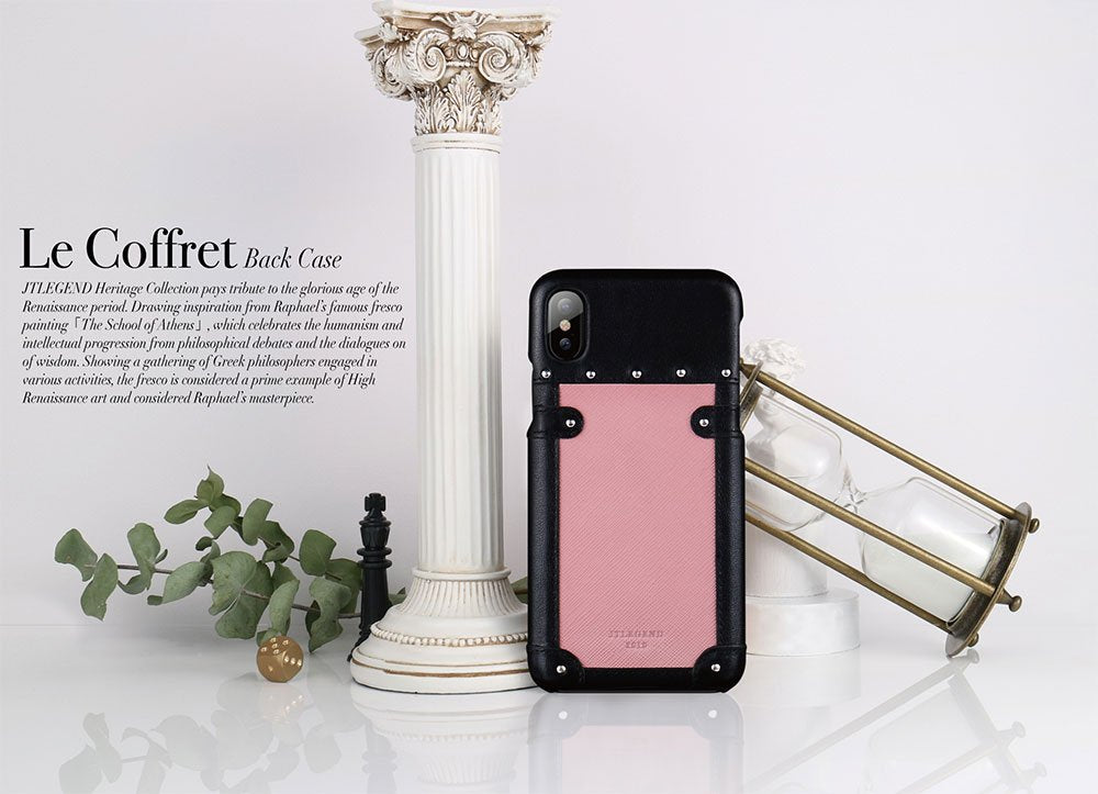 JTLEGEND Heritage Collection iPhone Stylish Le Coffret Cowhide Leather Back Case for Apple iPhone X