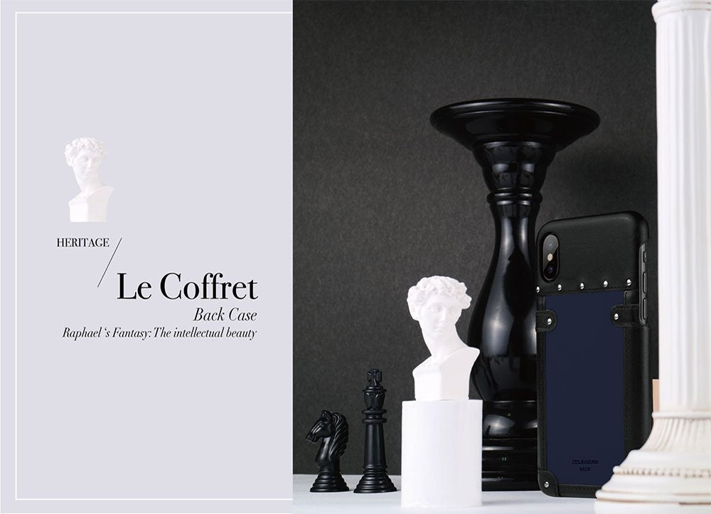 JTLEGEND Heritage Collection iPhone Stylish Le Coffret Cowhide Leather Back Case for Apple iPhone X