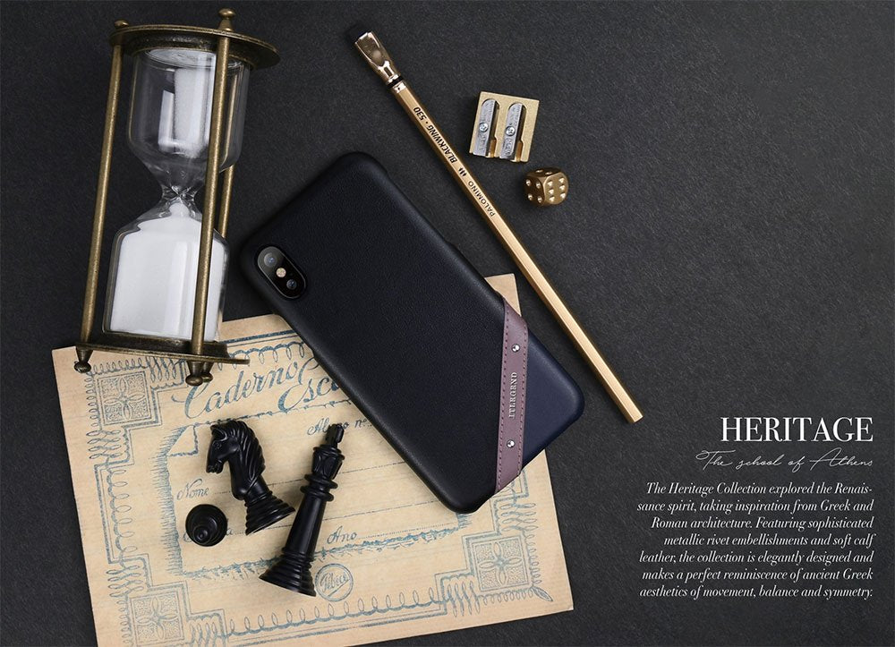 JTLEGEND Exquisite Fashionable Style iPhone Dolce Cowhide Leather Back Case for Apple iPhone X