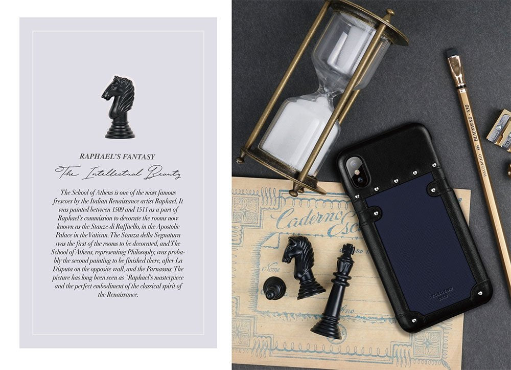 JTLEGEND Heritage Collection iPhone Stylish Le Coffret Cowhide Leather Back Case for Apple iPhone X