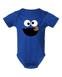 Monster Face Short Sleeve Baby Bodysuit – Made to Order, Red, Pink or Royal Blue