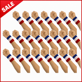 Blue White Red Patriot Wristbands 12 Pairs
