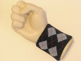 Argyle terry wristband navy light blue
