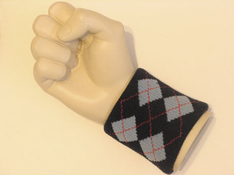 Argyle terry wristband navy light blue