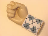 Argyle terry wristband white light blue