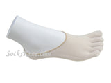 Beige 5fingers toes Toe Socks, Super Low Cut