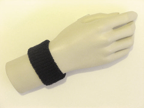 Black cheap kids terry wristband