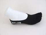 Black 5fingers toes Toe Socks, Super Low Cut
