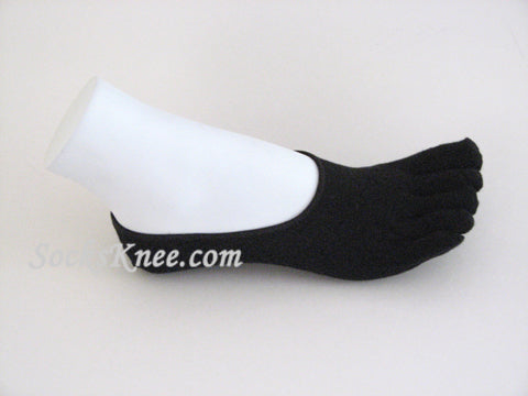 Black 5fingers toes Toe Socks, Super Low Cut
