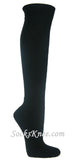 Black athletic knee socks for sports
