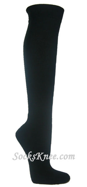 Black athletic knee socks for sports