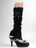 Black Leg Warmer with Bow