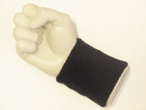 Black wristband sweatband terry for sports