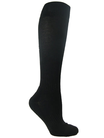 Black youth sports knee socks