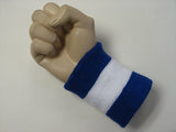Blue white blue 2color wristband sweatband