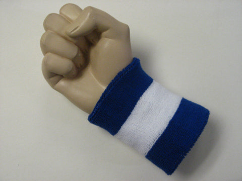 Blue white blue 2color wristband sweatband