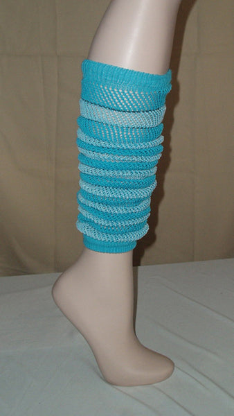Bright blue leg warmer