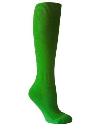 Bright green youth sports knee socks