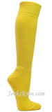 Bright yellow athletic knee socks for sports