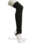 Lady's Dark Brown Cotton Over Knee Leg Warmer