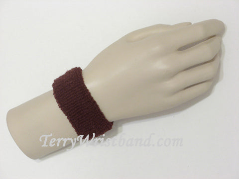 Dark Brown cheap kids terry wristband