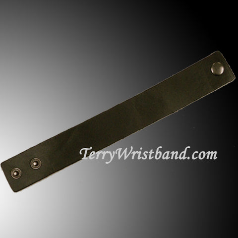 Dark Brown Leather Bracelet for Men 1.5IN Width 9IN Height