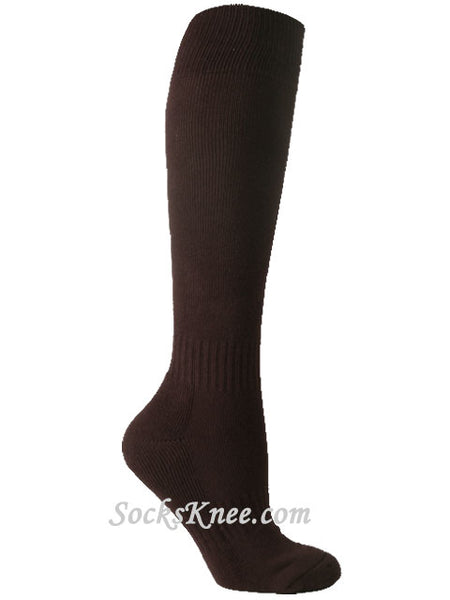 Dark Brown youth sports knee socks