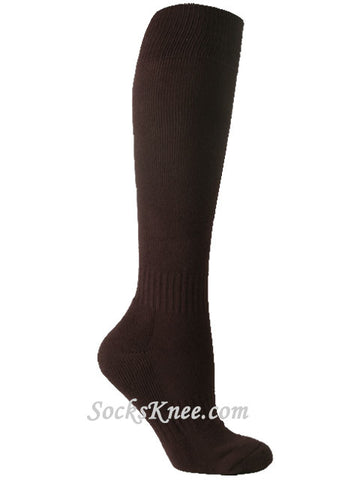 Dark Brown youth sports knee socks