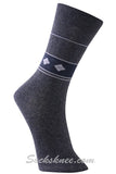 Charcoal Men's Argyle Tribal Band Dress Socks