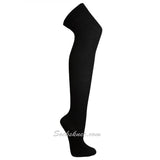 Black Women Over knee Thigh high boot socks