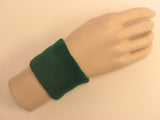 Dark green youth wristband sweatband terry for sports