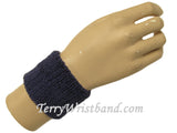 Dark purple cheap youth terry wristband