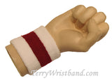 White / Dark Red 2color wristband sweatband