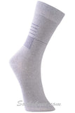 Men's Gray Conference Lines Up Cotton Blended Dress Socks