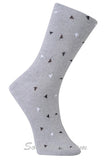 Gray Men's Triangle Confetti Blended Dress Socks