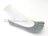 Light Gary/Grey 5fingers toes Toe Socks, Super Low Cut
